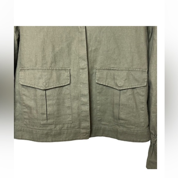 Caslon Linen Blend Tie Sleeve Jacket size Small - Picture 11 of 12